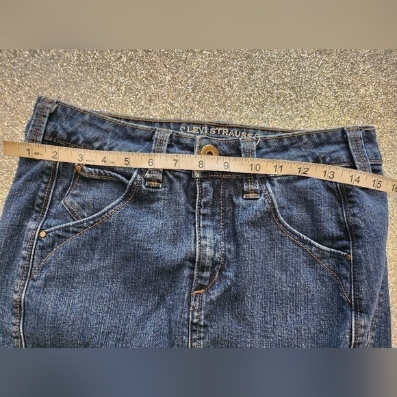 LEVIS SIGNATURE VINTAGE 90'S KNEE HIGH  DENIM SKIRT SIZE 4 - Picture 6 of 6